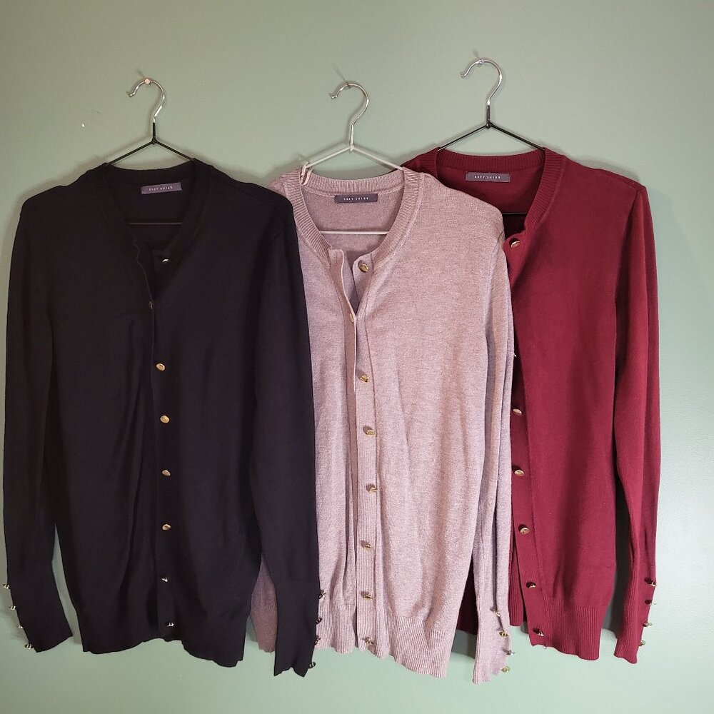 3 Suzy Shier cardigans with gold buttons - size XS